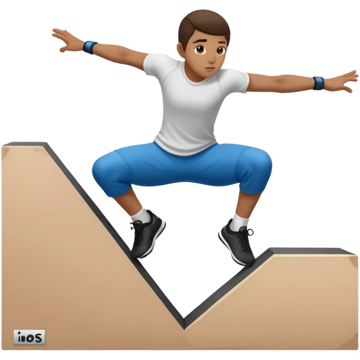 parkour at kids school emoji
