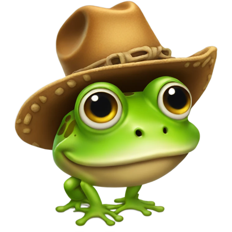 frog with a cowboy hat emoji
