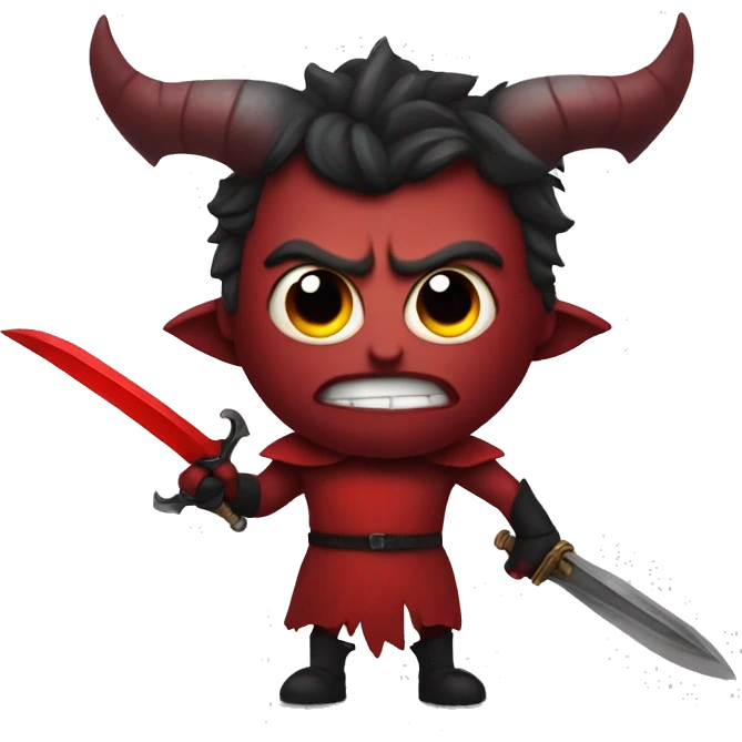 devil with redsword emoji