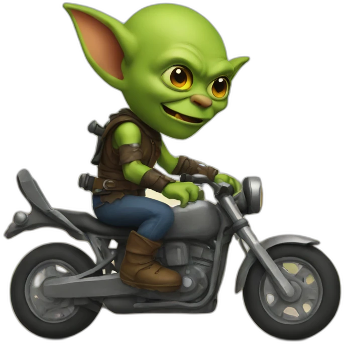 goblin-on-a-motorbike emoji