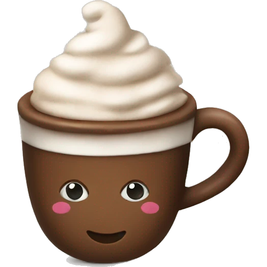 Cute Christmas hot cocoa  emoji