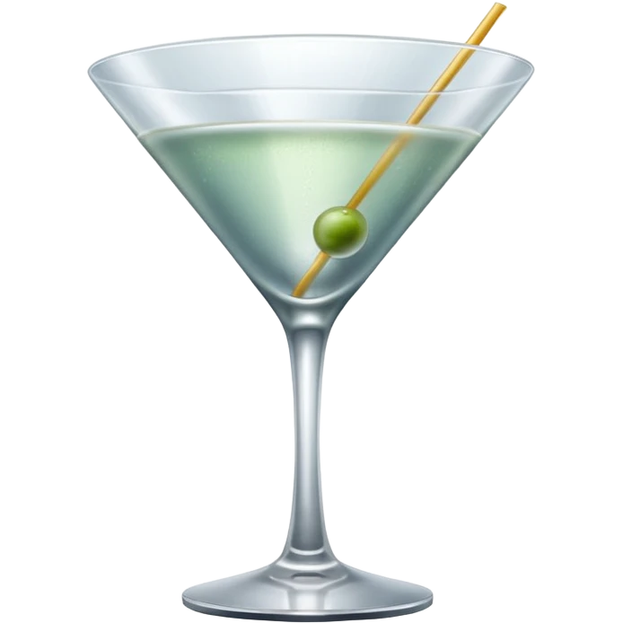 Muted aesthetic, clean and minimal composition, elegant martini glass with a clear drink, subtle condensation, soft natural lighting, smooth matte textures, modern masculine design, minimal background, calm and refined mood, cinematic soft shadows, high resolution emoji