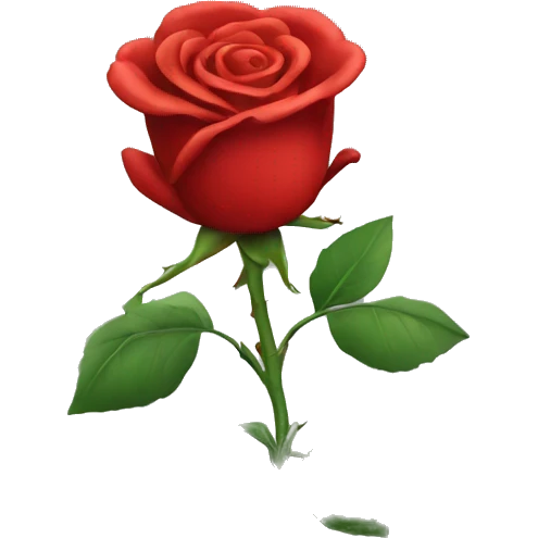 red rose going  emoji