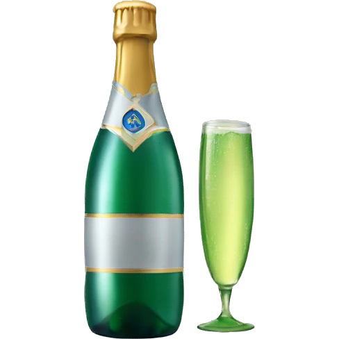Botella de champán para el pelo  emoji