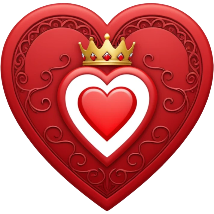 Coração que remeta a rainha de copas  emoji