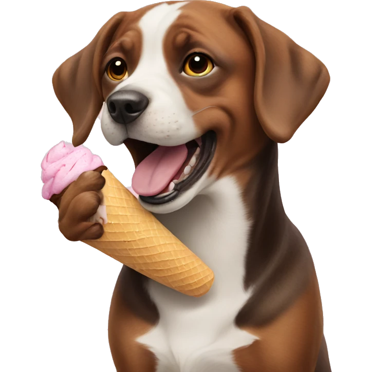 Dog eating icecream  emoji