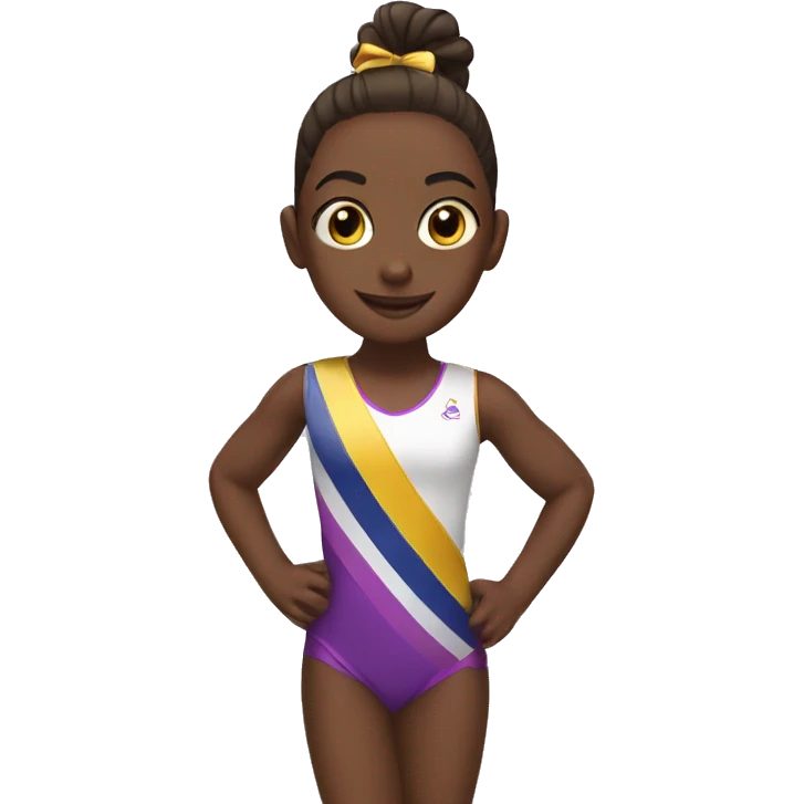 girl on a gymnastics sash emoji