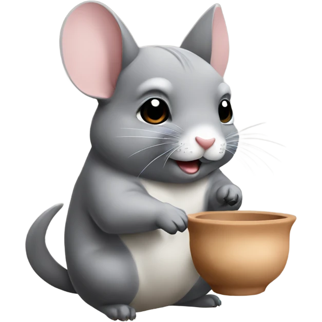 Chinchilla making ceramics emoji