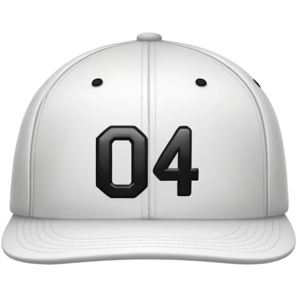 turned white cap with black number “0” on it emoji