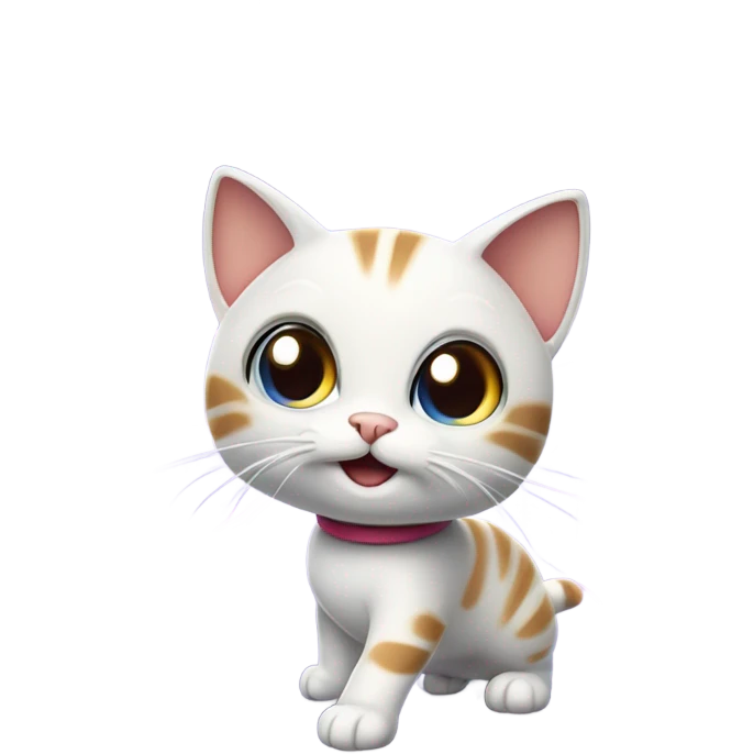 Adorable laser cat emoji