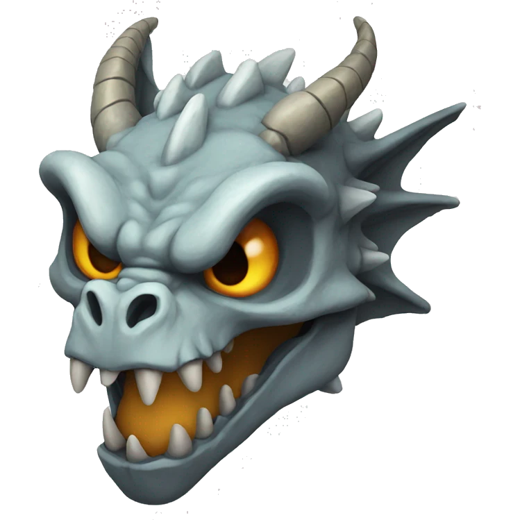 Dragon with a skullface emoji