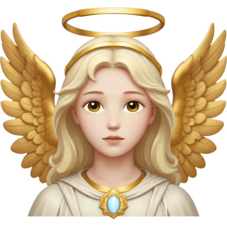 Aesthetic biblical face covered archangel emoji