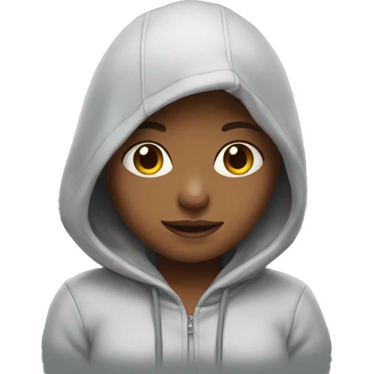 girl with hoodie emoji