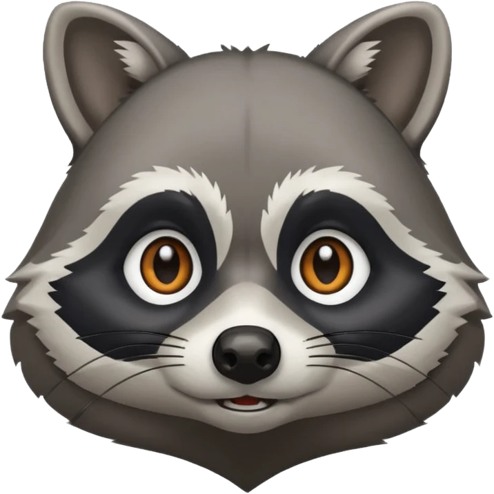  raccoon looking mad eyes looking up emoji