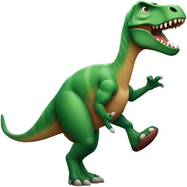 dinosaur playing football emoji