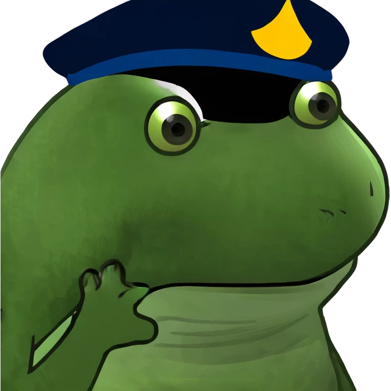 bufo frog meme with suspicious expression and 'what the hell' mood emoji