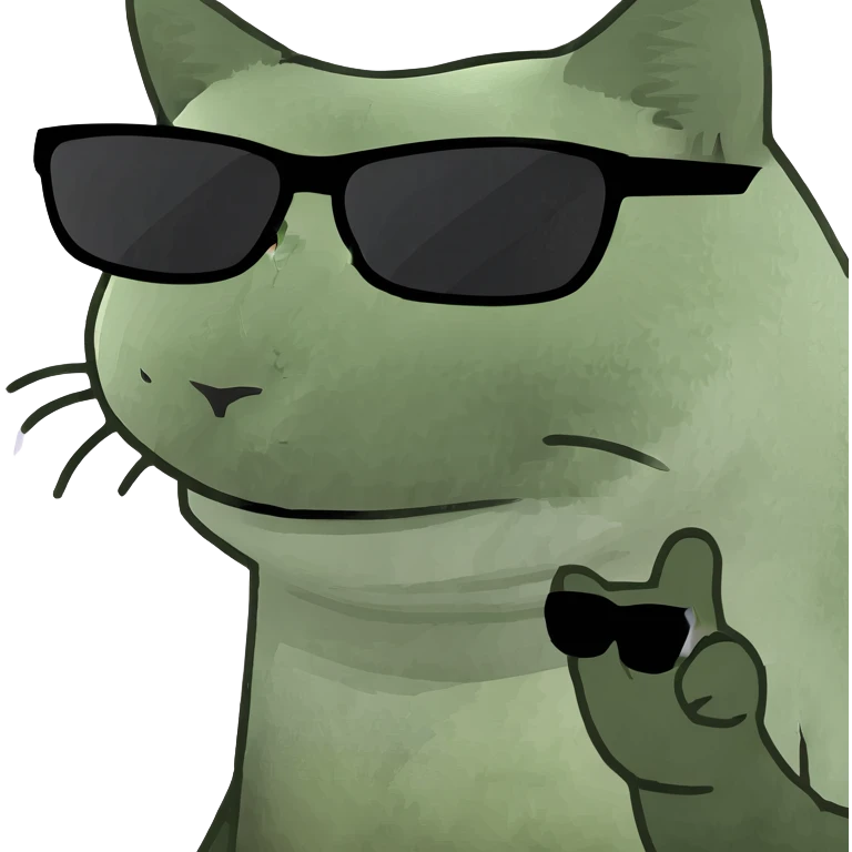 Cat with sunglasses emoji