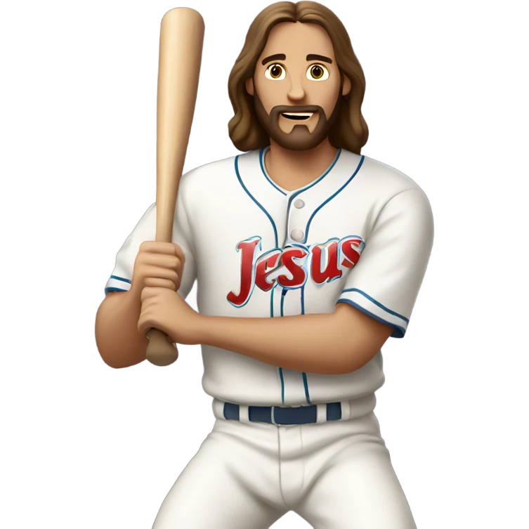 Jesus Christ playing baseball  emoji