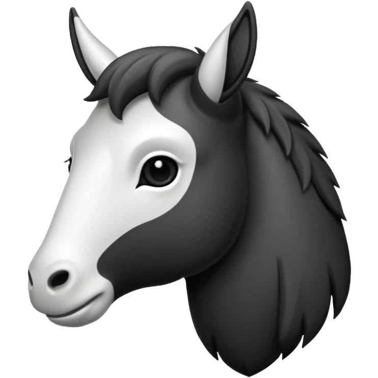 Cabra de perfil en blanco y negro emoji