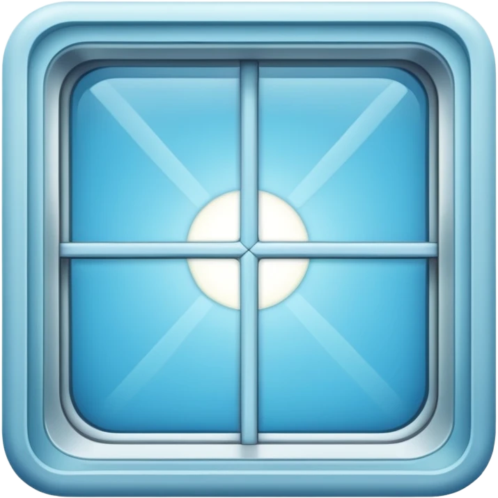 Light blue window on a plane emoji