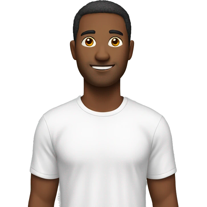 Man in white T-shirt in red shirt emoji