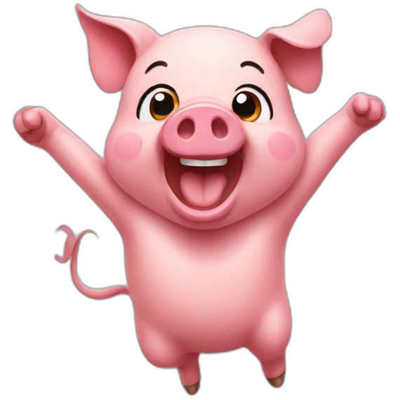 happy pig dance emoji