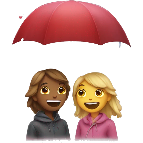 Raining hearts emoji