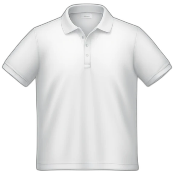 white Polo shirt without a person emoji