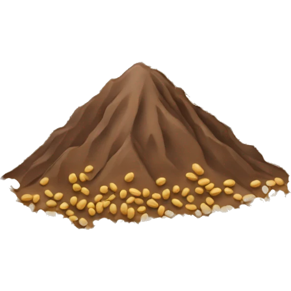 mountain with lentils all over it emoji