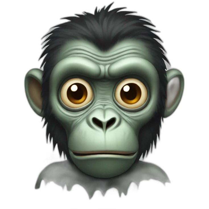 Zombie monkey emoji