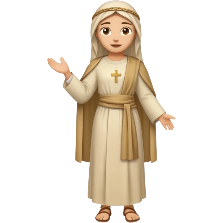 fullbody Jerusalem woman in Jesus-era clothes, simple emoji style emoji