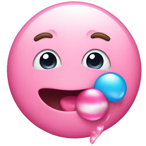 Emoji blowing bubble gum  emoji