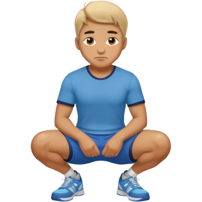 A man squatting emoji