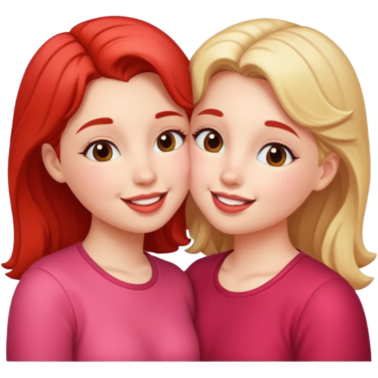 A girl kissing a girl  emoji