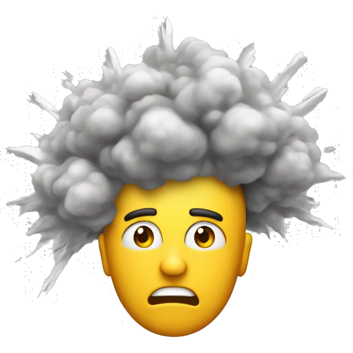 Create a 'mind blown' with an explosion above the head. emoji