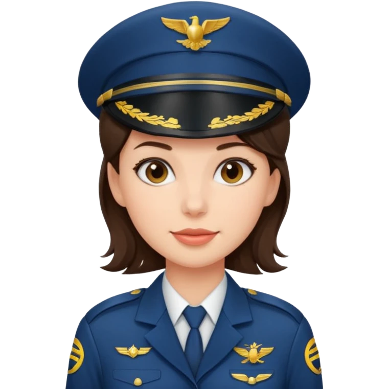 comercial pilot girl brunette emoji