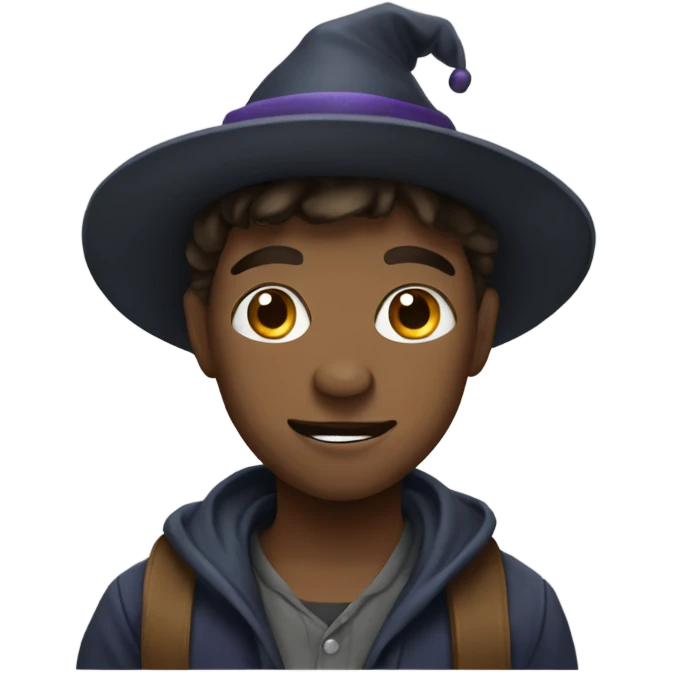 Boy with wizzard hat emoji