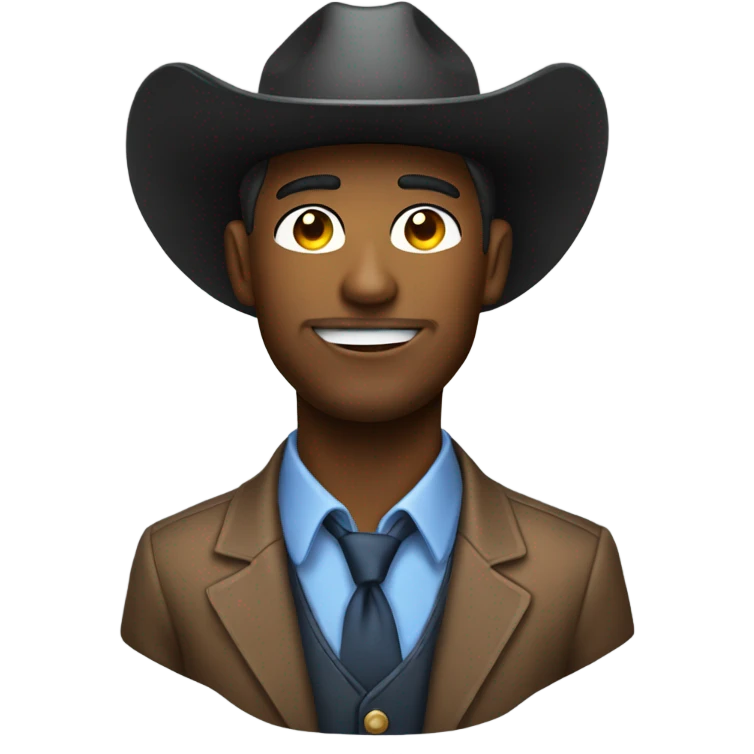 A man in suit with cowboy hat emoji