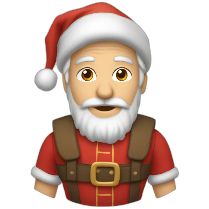 Un père noël qui se fait gronder par la mère noël par la mère noël emoji