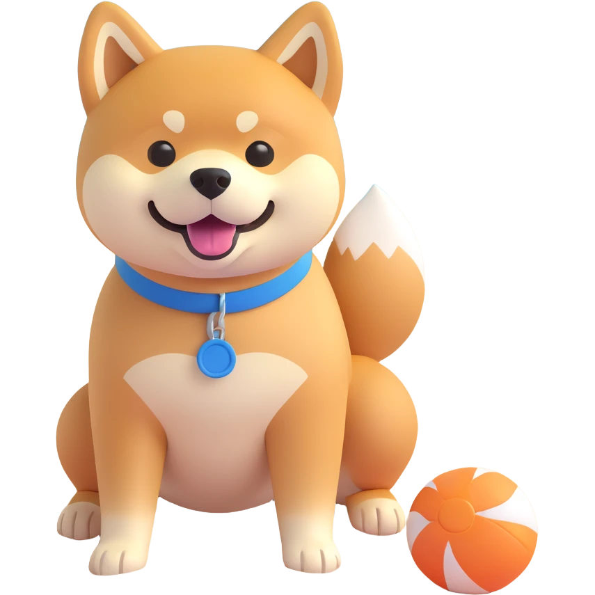 shiba inu at beach emoji