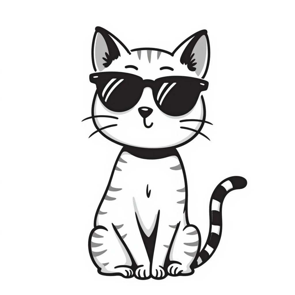 A cat wearing sunglasses emoji