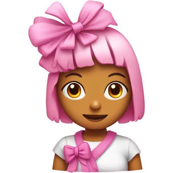 Chicken girl in pink  emoji