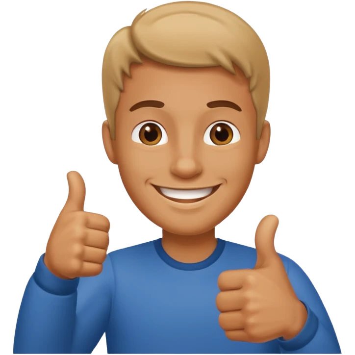 man giving a thumbs-up emoji