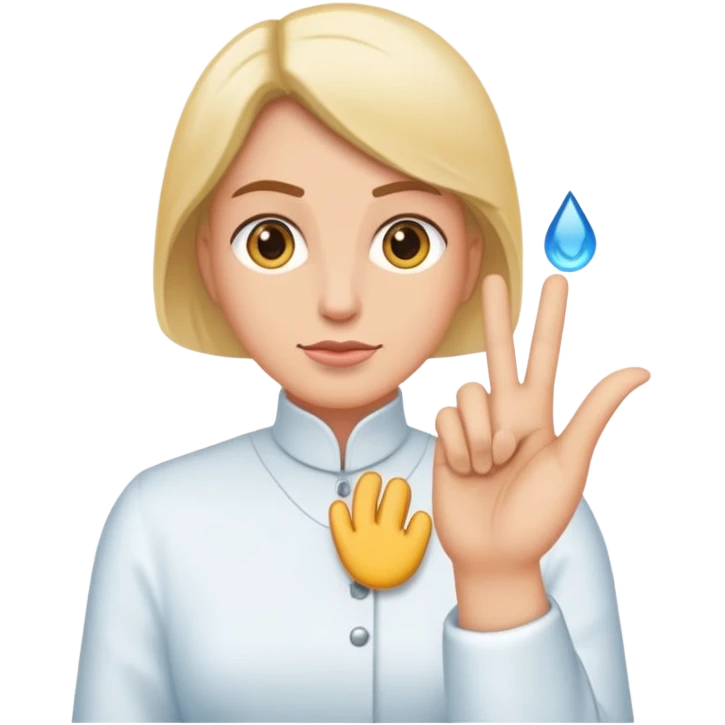 Main pour doigter, avec le pouce, le majeur et l'annulaire de levés et les autres doigts repliés emoji