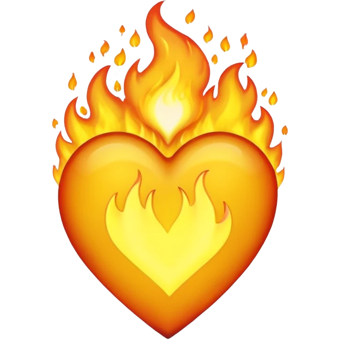 Замени красное сердце ❤‍🔥 на жёлтое и добавь огонь emoji