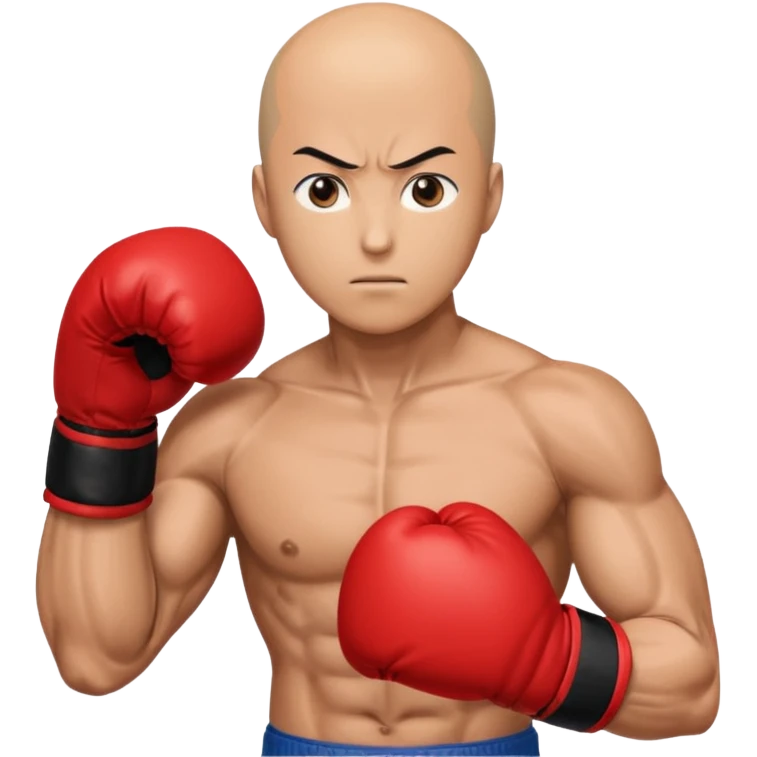 Saitama red hand punch with boxing glove emoji