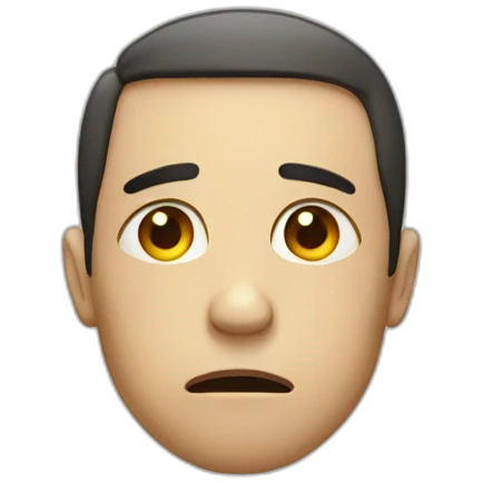 Sad emotional human face emoji