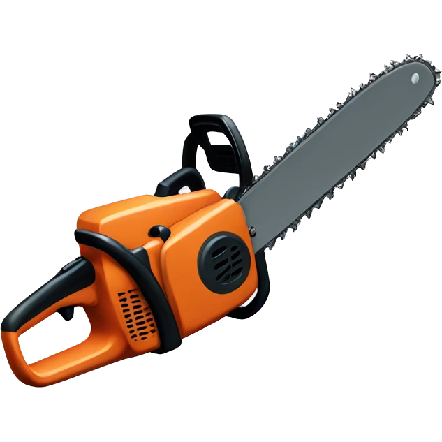 Chainsaw cutting tree emoji