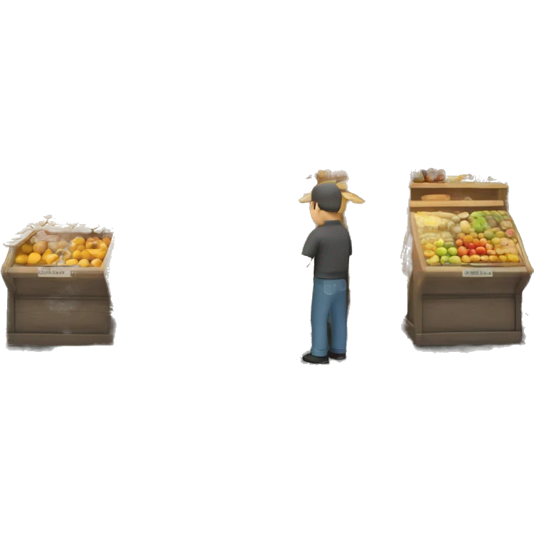 marktplatzstand mit magd emoji