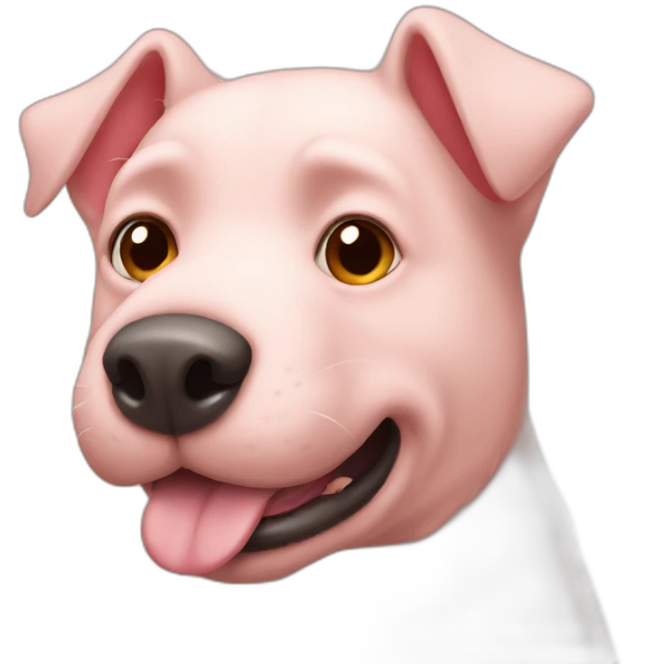 dog half pig emoji